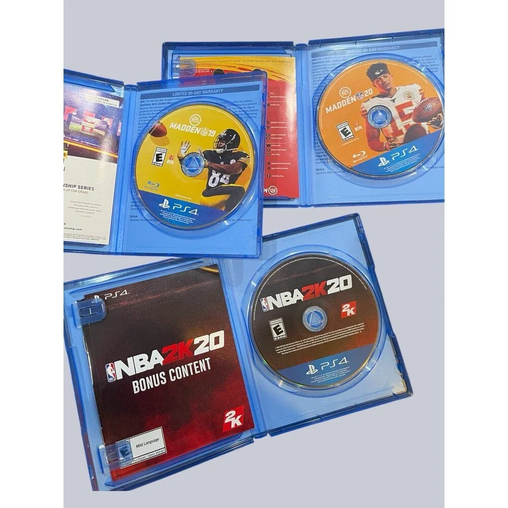 Madden NFL 19 20 & NBA 2K PS4 Lot Bundle – EA Sports Football Games Tested